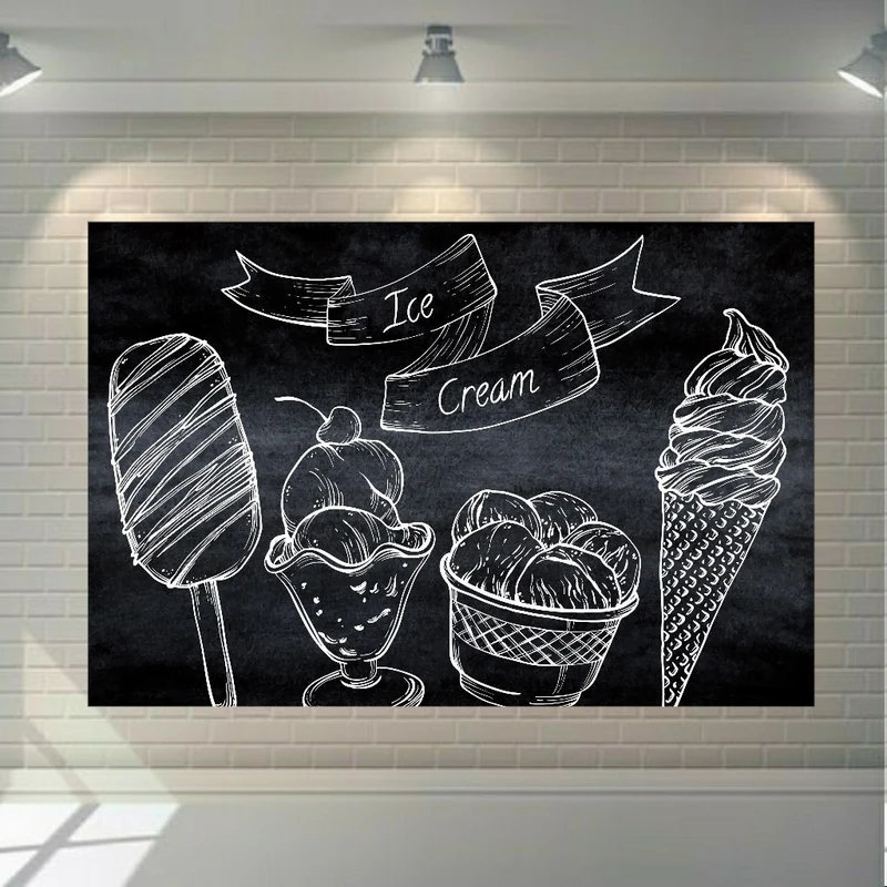 تابلو بوم طرح بستنی مدل ICE cream کد GR266