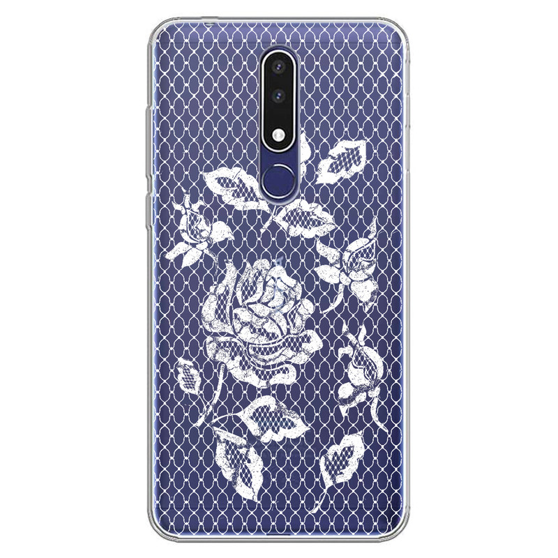 کاور مگافون طرح گل مدل C43-W مناسب برای گوشی موبایل نوکیا 3.1 Plus