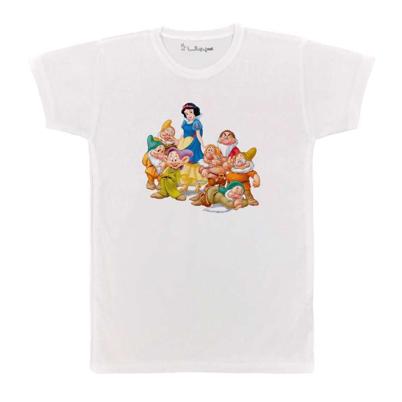 تی شرت بچگانه پرمانه طرح سفید برفی و هفت کوتوله کد pmt.5836