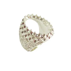 رکاب انگشتر نقره مردانه پارلا گوهر کد 3683