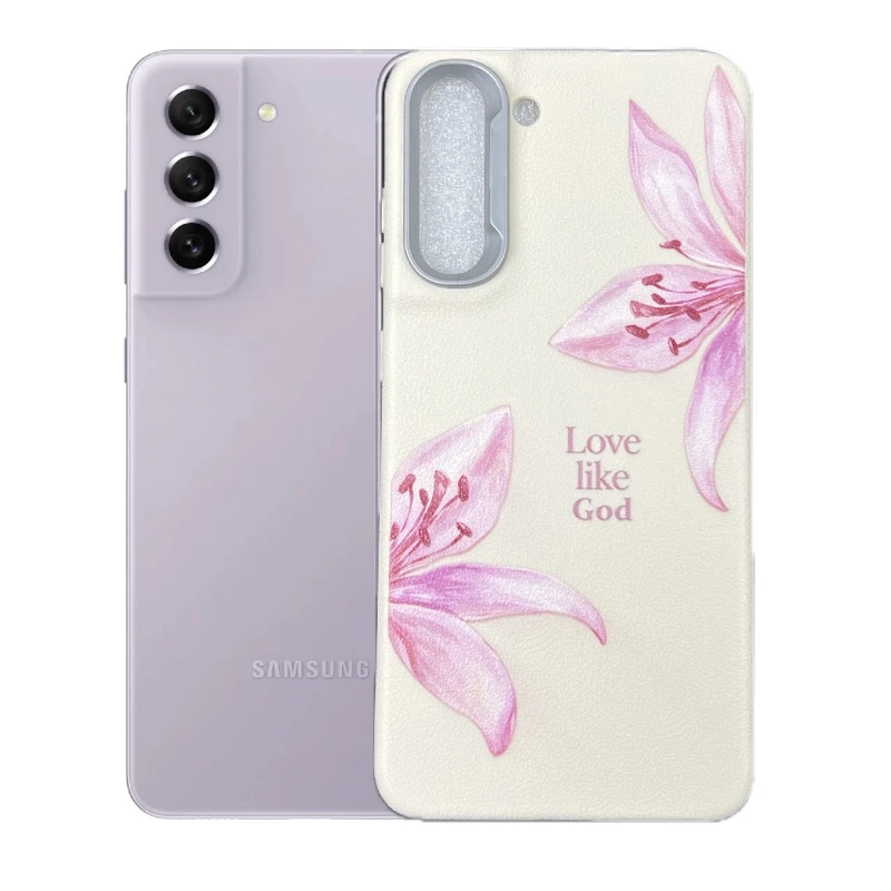 کاور طرح گل سوسن مناسب برای گوشی موبایل سامسونگ Galaxy S21 FE