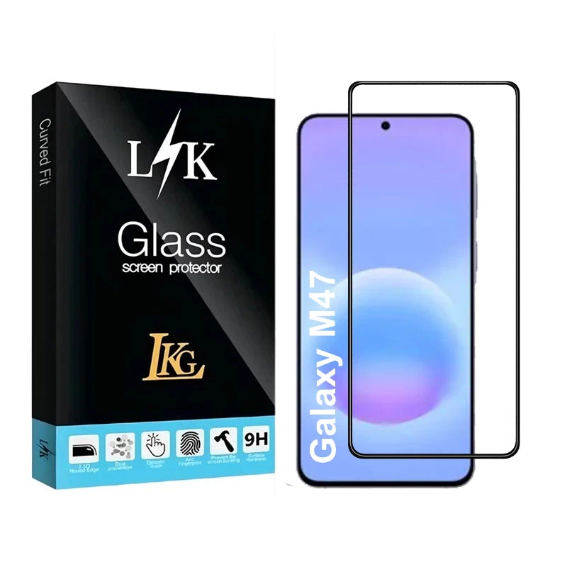 محافظ صفحه نمایش شیشه ای ال کا جی مدل FULL-Lk مناسب برای گوشی موبایل سامسونگ Galaxy M47