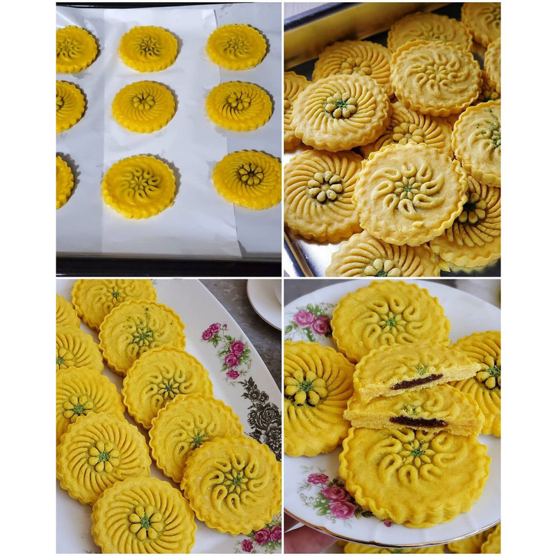 قالب شیرینی مدل کلمپه طرح دور دوخت مجموعه 2 عددی