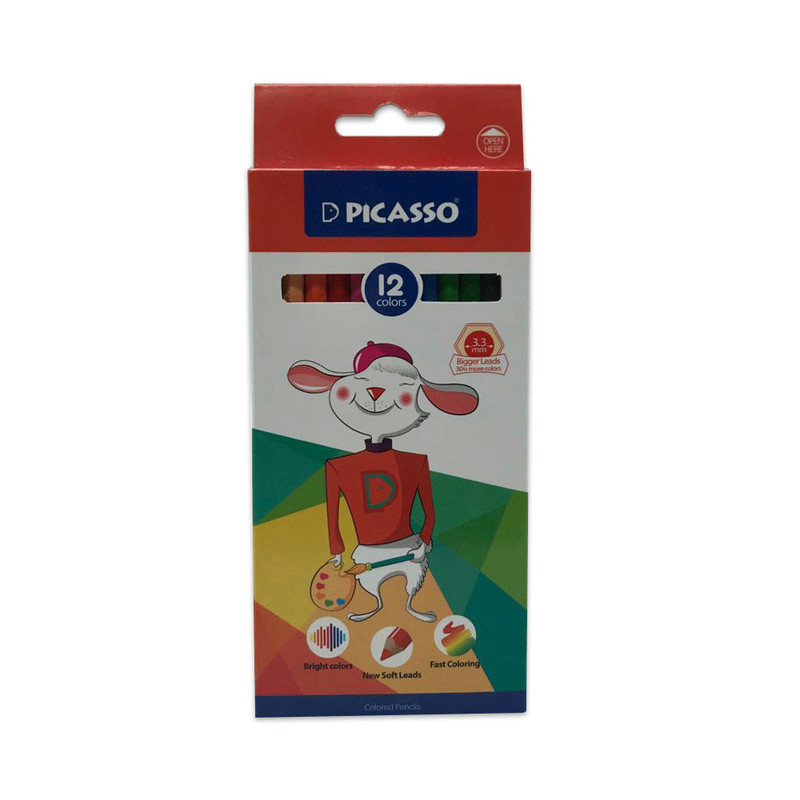 مداد رنگی 12 رنگ پیکاسو کد 11