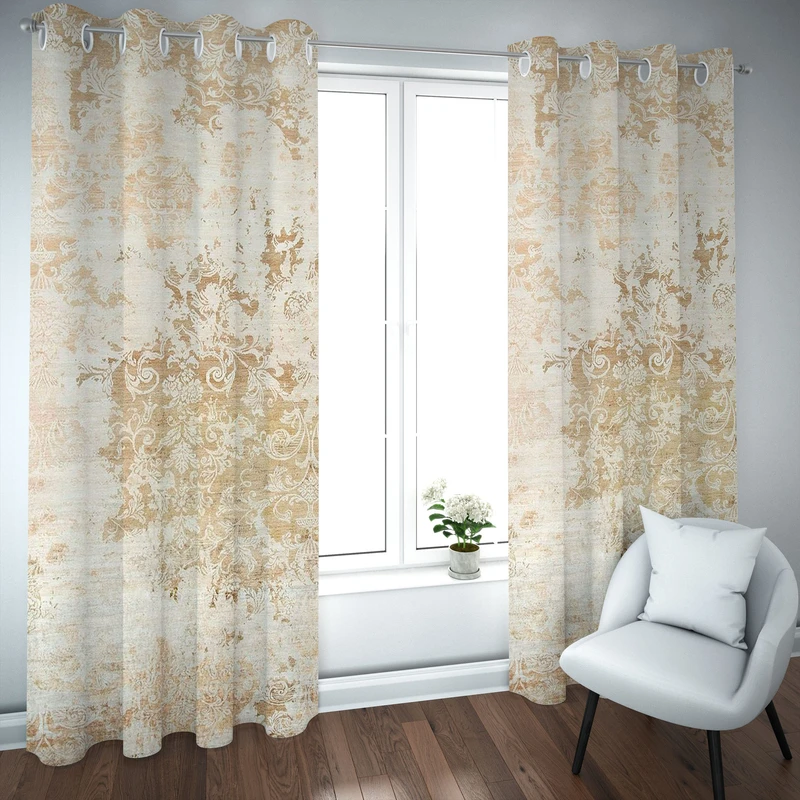 پرده راسای مدل چاپی مخمل سایز 280×140 سانتی متر 