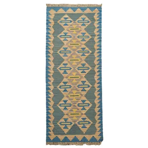 گلیم دستبافت یک و نیم متری مدل قشقایی کد 4030734