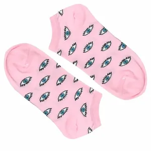 جوراب دخترانه مدل چشم نظر رنگ صورتی