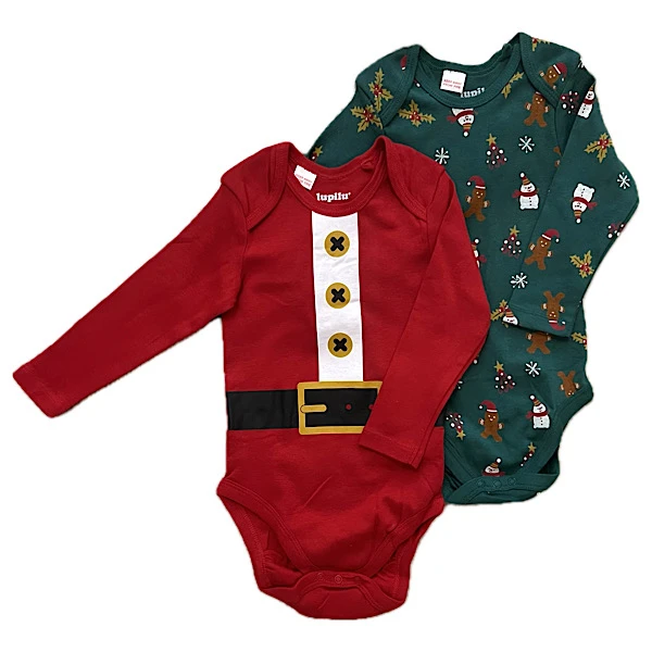 بادی آستین بلند نوزادی لوپیلو مدل کریسمسی کد 2024 مجموعه 2 عددی
