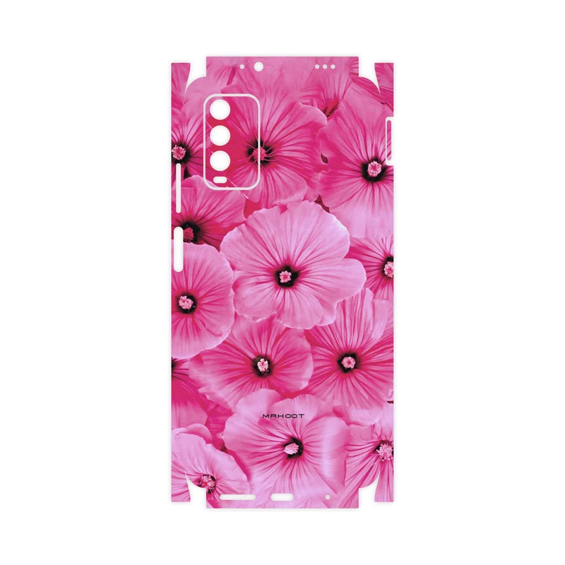 برچسب پوششی ماهوت مدل Pink-Flower-FullSkin مناسب برای گوشی موبایل شیائومی Redmi Note 9 4G