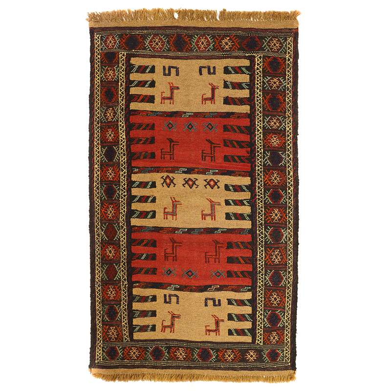   گلیم دستبافت دو متری مدل تمام بافت خراسان کد 410315