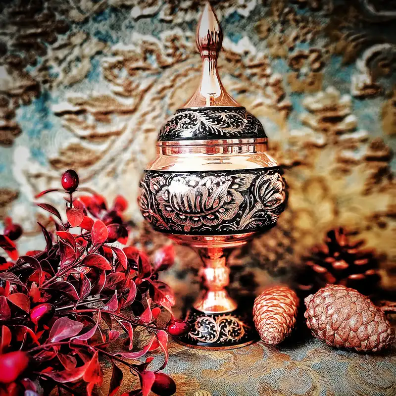 شکلات خوری مسی مدل الماس تراش کد 24