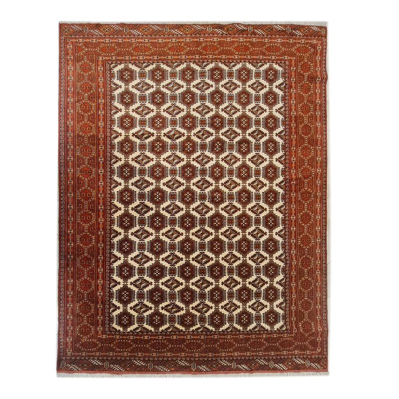 فرش دستبافت شش و نیم متری  مدل ترکمن کد 701332