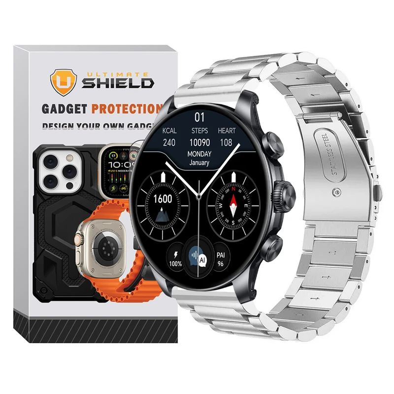 بند آلتیمیت شیلد مدل 3Row TW مناسب برای ساعت هوشمند گلوریمی GX Fit Classic 22mm