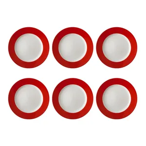 بشقاب غذاخوری چینی زرین ایران مدل ایتالیا 27 درجه یک بسته شش عددی