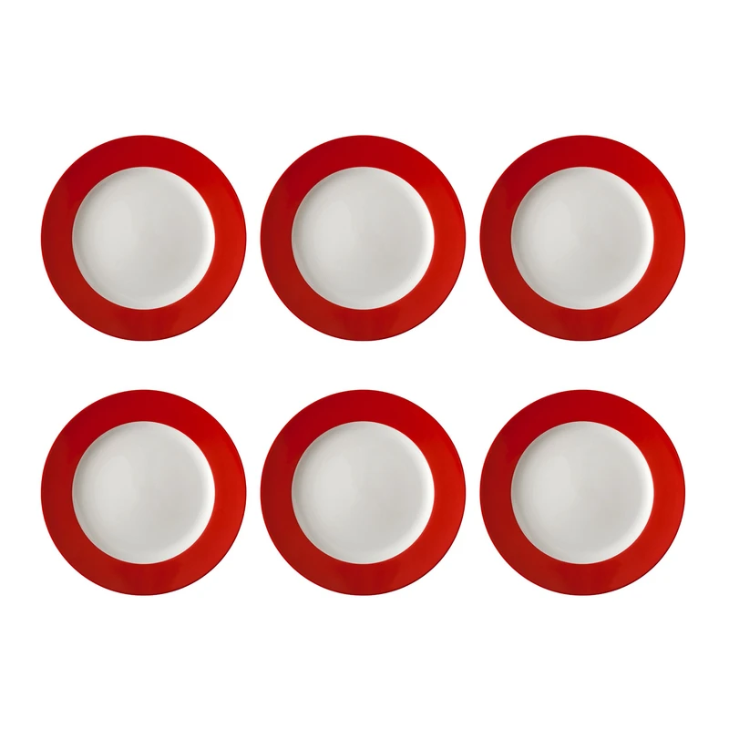 بشقاب غذاخوری چینی زرین ایران مدل ایتالیا 28 درجه یک بسته شش عددی