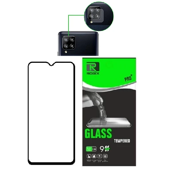 محافظ صفحه نمایش روبیکس مدل FL-A42 مناسب برای گوشی موبایل سامسونگ Galaxy A42 به همراه محافظ لنز دوربین