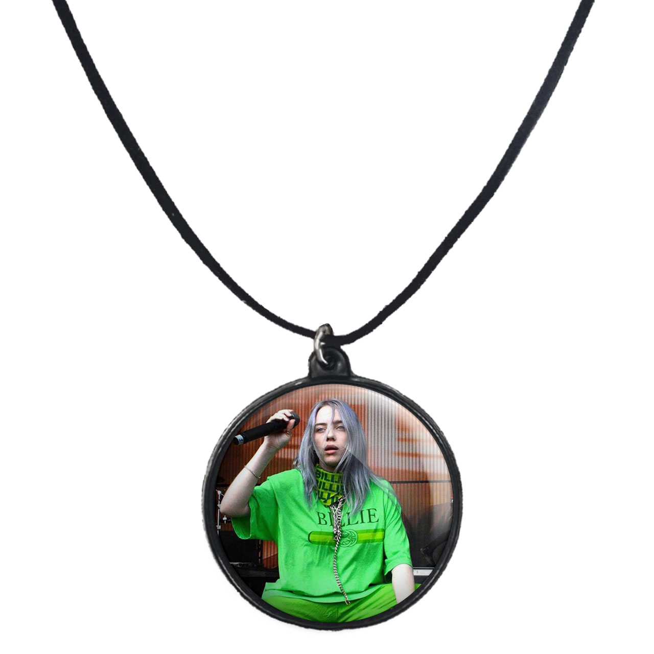 گردنبند پرمانه طرح بیلی آیلیش کد pmb.7597 مدل دو طرفه