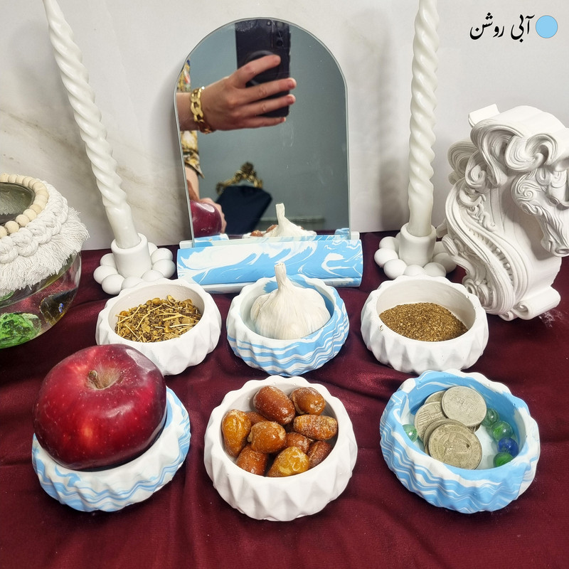 مجموعه ظروف هفت سین 10 پارچه مدل بهار
