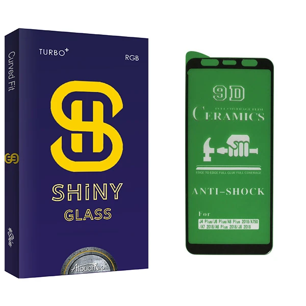 محافظ صفحه نمایش 9D آتوچبو مدل Shiny Glass مناسب برای گوشی موبایل سامسونگ Galaxy J4 Plus/J6 Plus/A7 2018