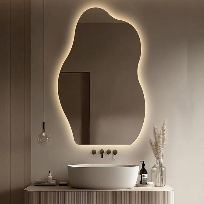 آینه سرویس‌ بهداشتی آزالیا مدل بک لایت دفرمه DF2BC4060 سایز 60*40 سانتی متر