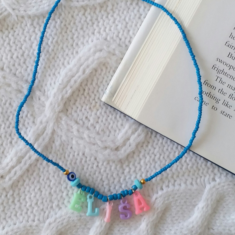 گردنبند دخترانه مدل تابستانی اسم الیسا G230