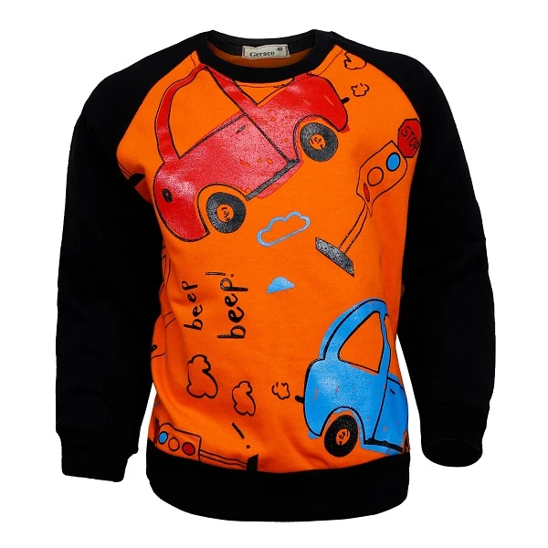 عکس شماره 3 : ست سویشرت و شلوار پسرانه مدل رگلان ماشین