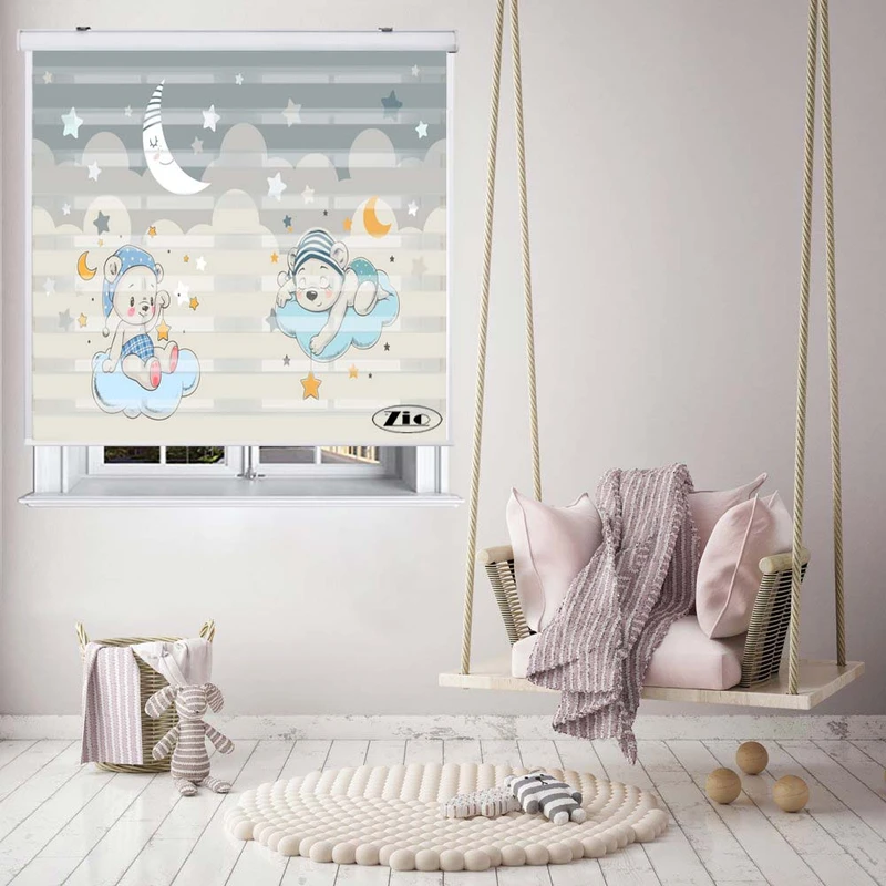 پرده زبرا زیو کد K3072 سایز 150X150 سانتی متر