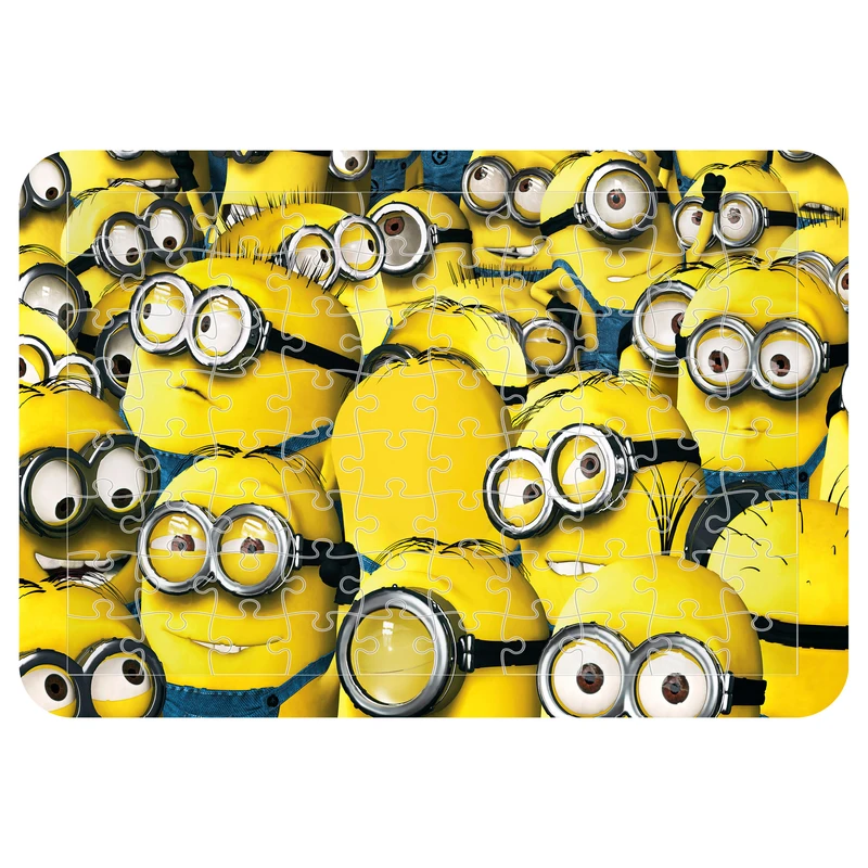 پازل 54 تکه اطلس آبی طرح کارتون مینیون ها مدل P1149