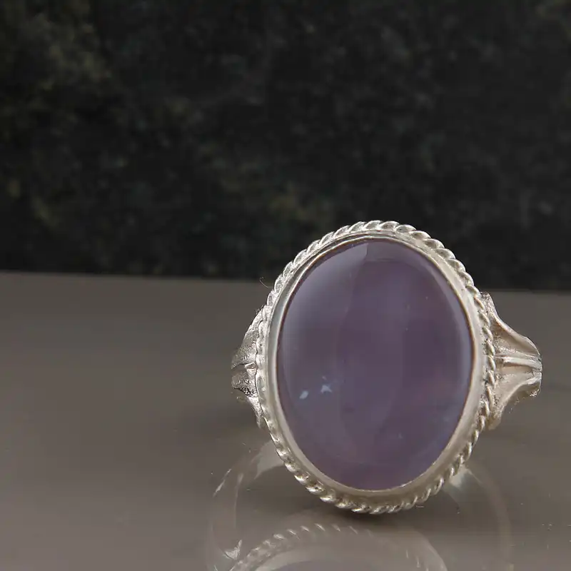 انگشتر نقره مردانه بازرگانی میلادی مدل سنگ عقیق سوسنی کد AM_2786