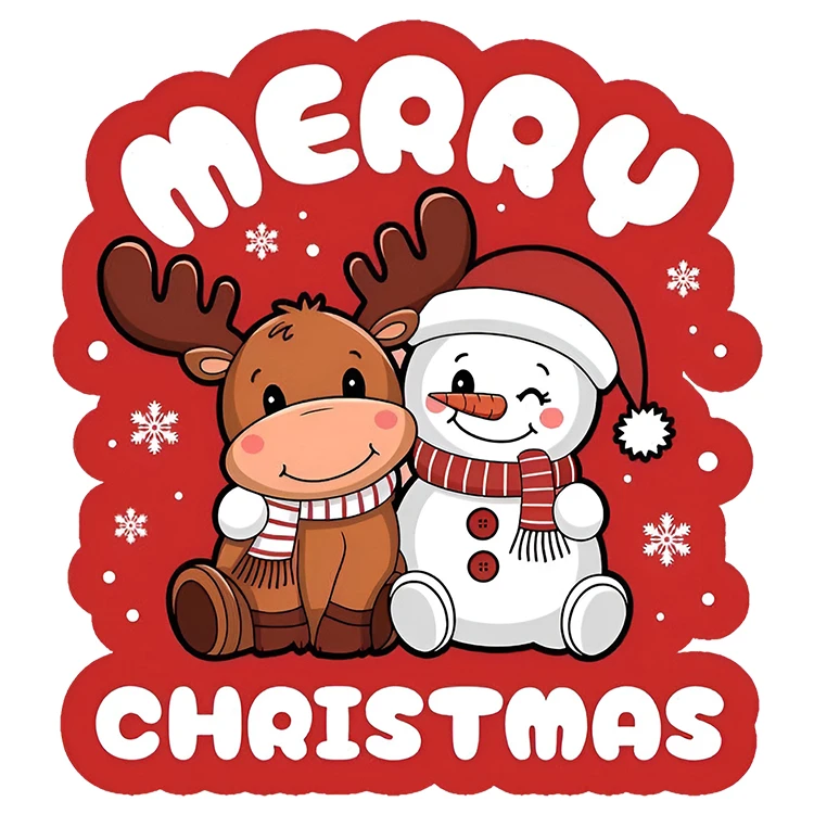 استیکر پارچه و لباس پاد آفرین مدل کریسمس کد DKST654