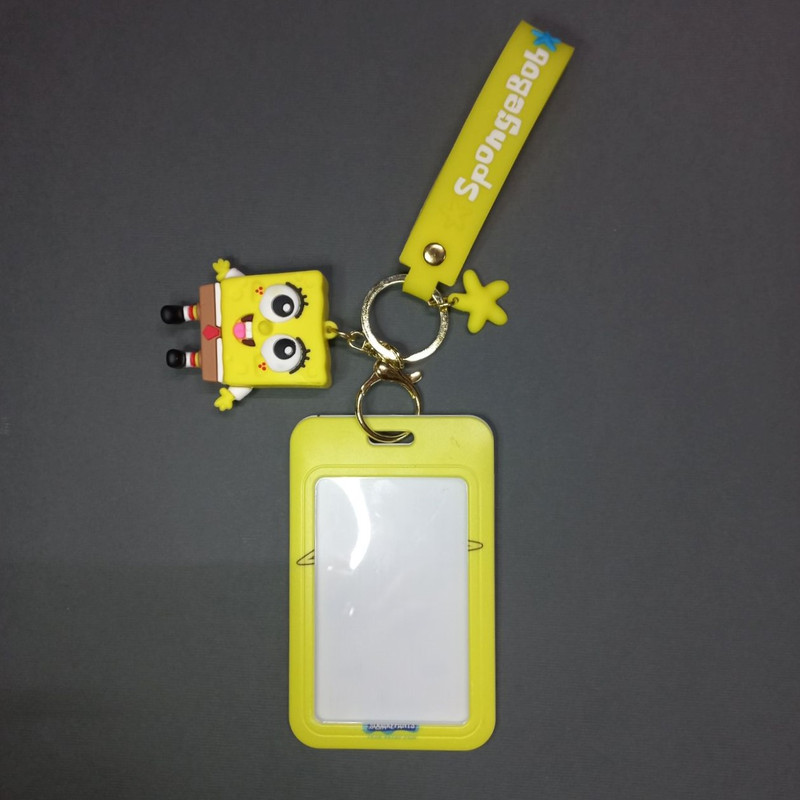 جاکلیدی دخترانه مدل باب اسفنجی به همراه جاکارتی