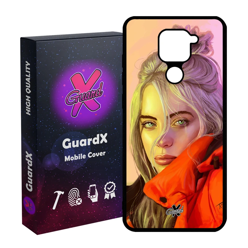 کاور گارد ایکس طرح Billie Eilish مدل Glass10217 مناسب برای گوشی موبایل شیائومی Redmi Note 9