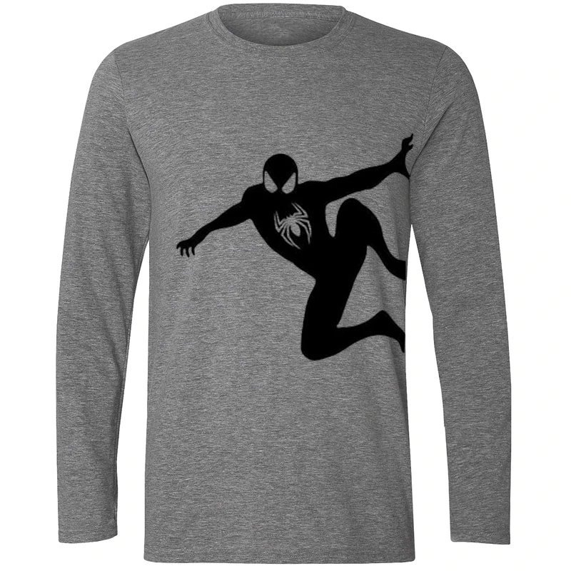 تی شرت آستین بلند مردانه مدل مردعنکبوتی F349