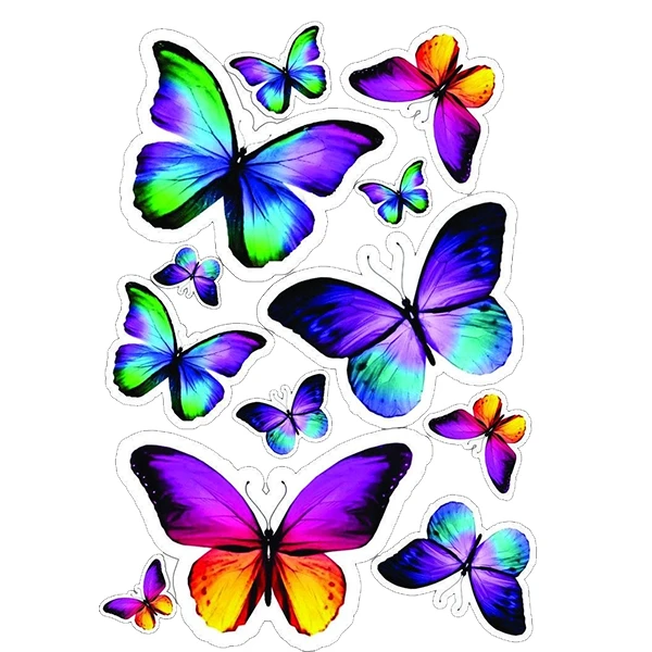 استیکر پارچه و لباس پاد آفرین طرح پروانه کد 3249