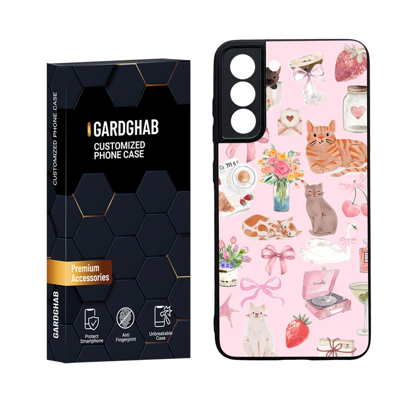  کاور گارد قاب مدل دور ژله ای پشت گلس فانتزی مناسب برای گوشی موبایل سامسونگ Galaxy S21 FE