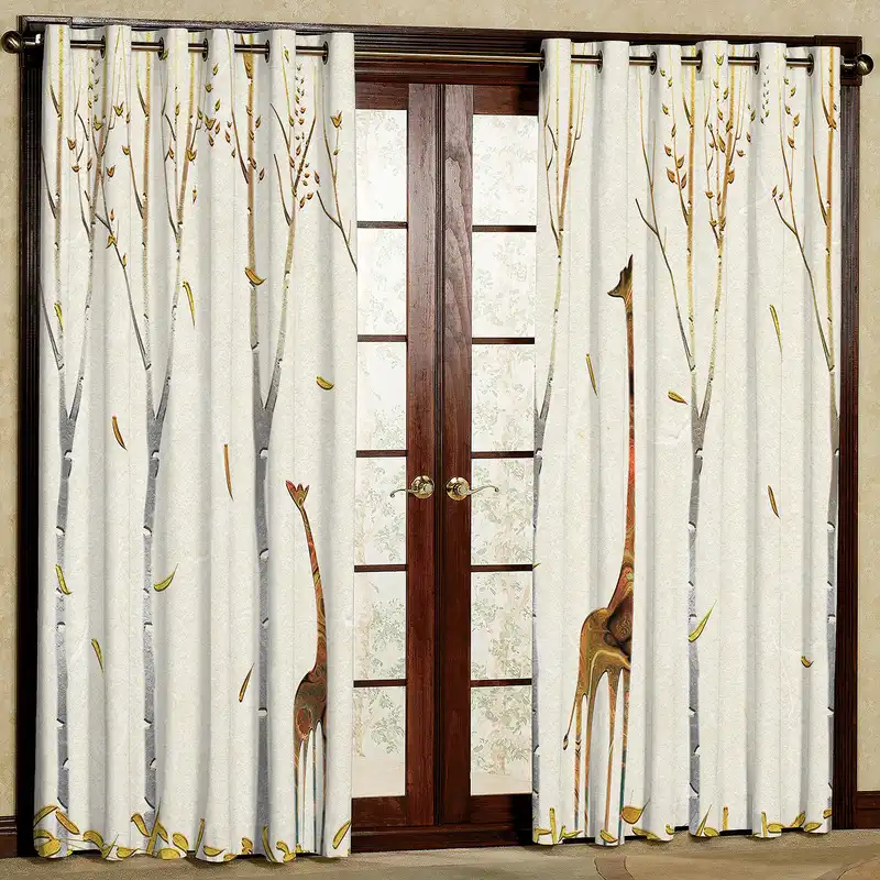 پرده مدل زرافه مخمل پانچی کد 2484 سایز 200x140 سانتی متر