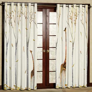 پرده مدل زرافه هازان پانچی کد 2484 سایز 140x200 سانتی متر