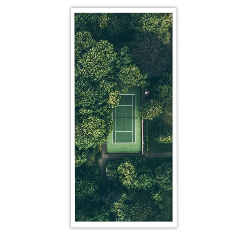 تابلو بکلیت طرح زمین تنیس و جنگل سبز مدل W-S3192