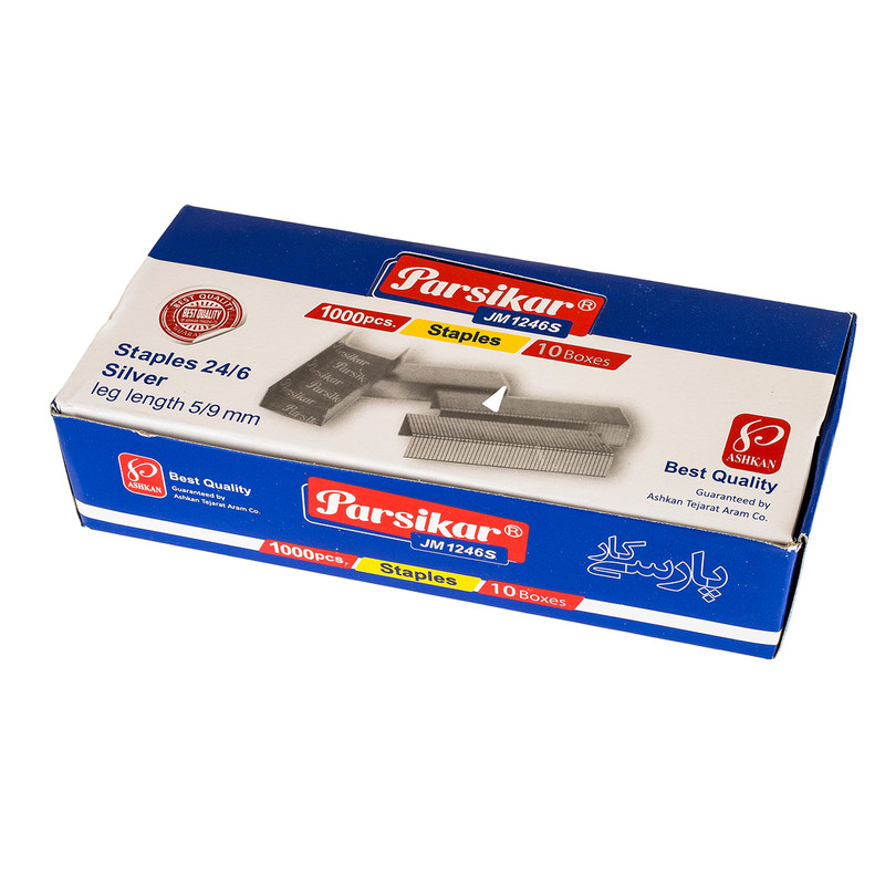 سوزن منگنه پارسیکار مدل JM1246S سایز 24/6 بسته 10 عددی