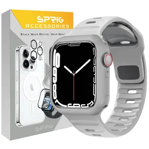 Sprig Spig Protection band suitable for Apple Watch Series 4/5/6/Se size 44mm With cover
