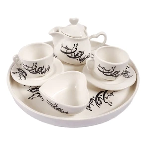 سرویس چای خوری 7پارچه سرامیکی مدل تو مرا جان جهانی کد 0369