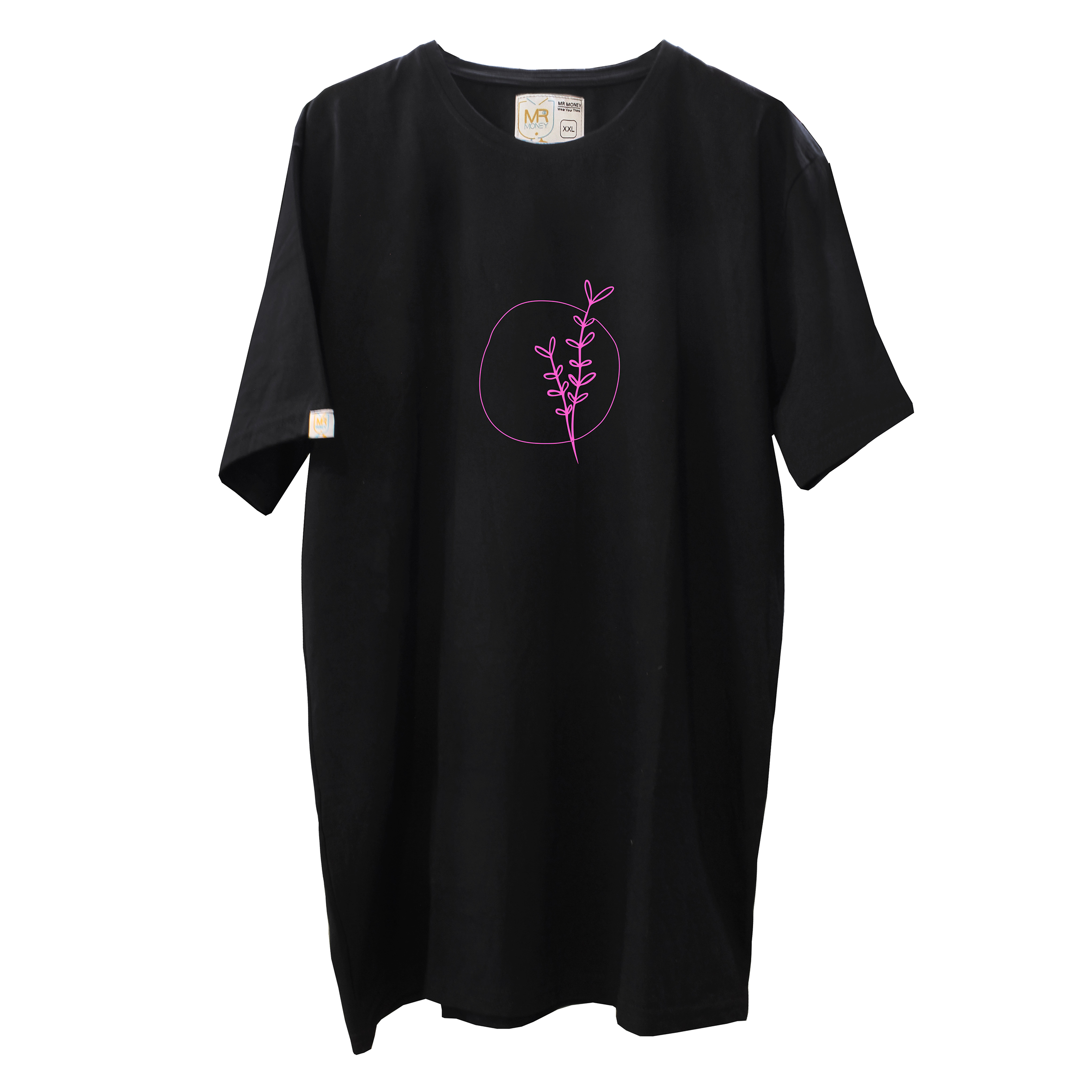 تی شرت اورسایز زنانه مسترمانی مدل گل مینیمال -  - 2