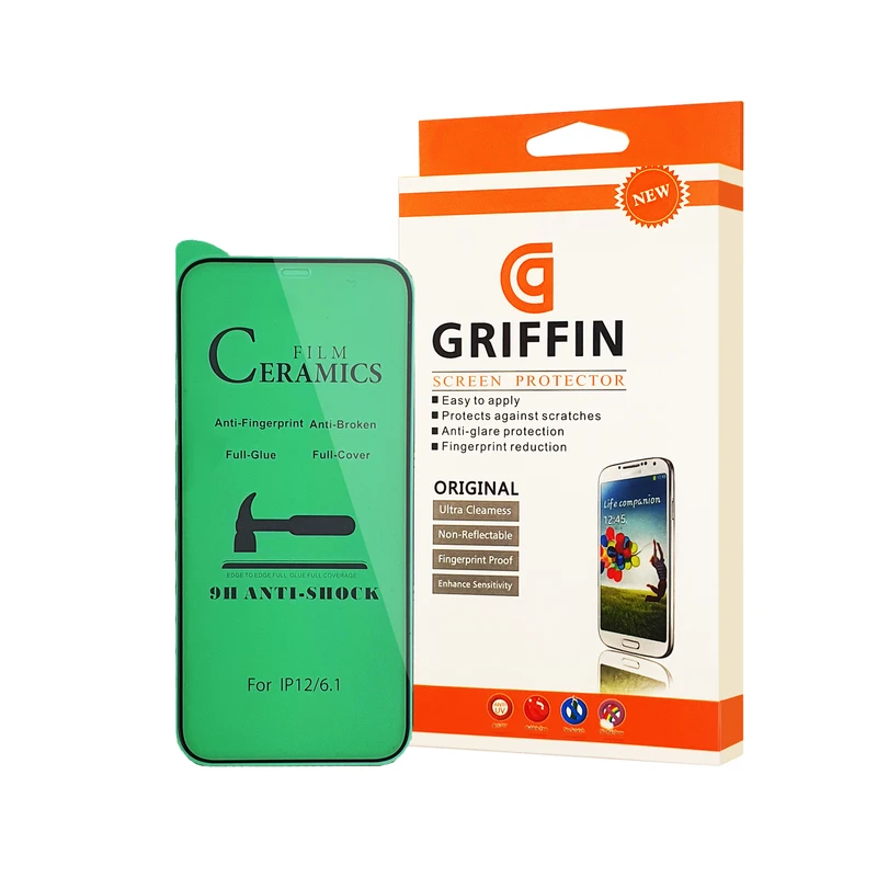 محافظ صفحه نمایش سرامیکی گریفین مدل FLCRG GN st مناسب برای گوشی موبایل اپل iPhone 12
