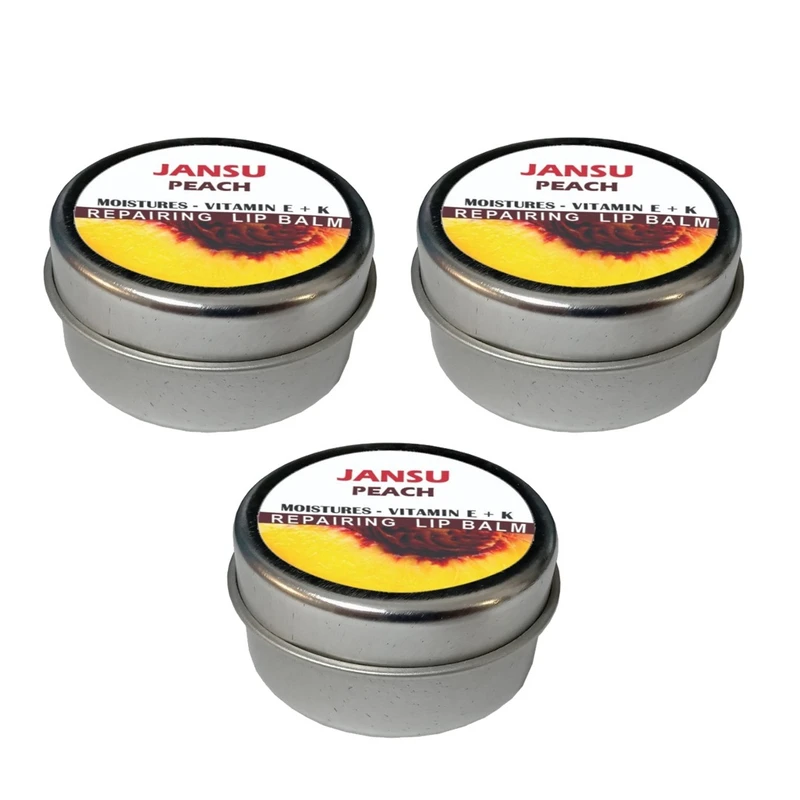 بالم لب تقویت کننده جانسو مدل Peach lip balm مجموعه 3 عددی