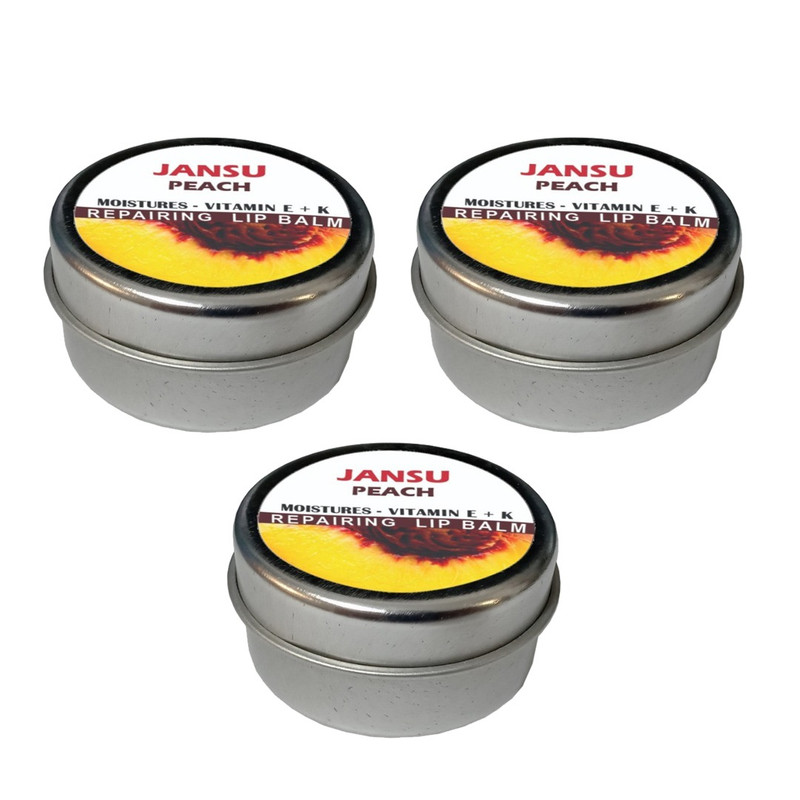 بالم لب تقویت کننده جانسو مدل Peach lip balm مجموعه 3 عددی