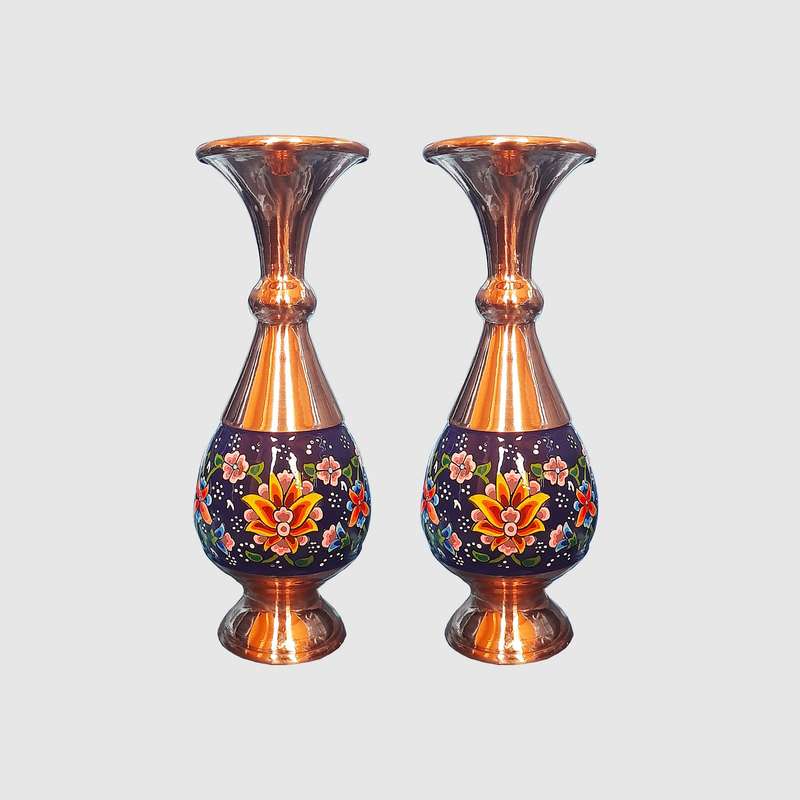 گلدان مسی مدل صراحی پرداز کد 16 بسته 2 عددی