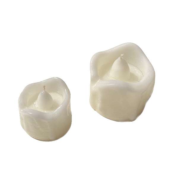 شمع دست ساز مدل اب شده بسته 2 عددی