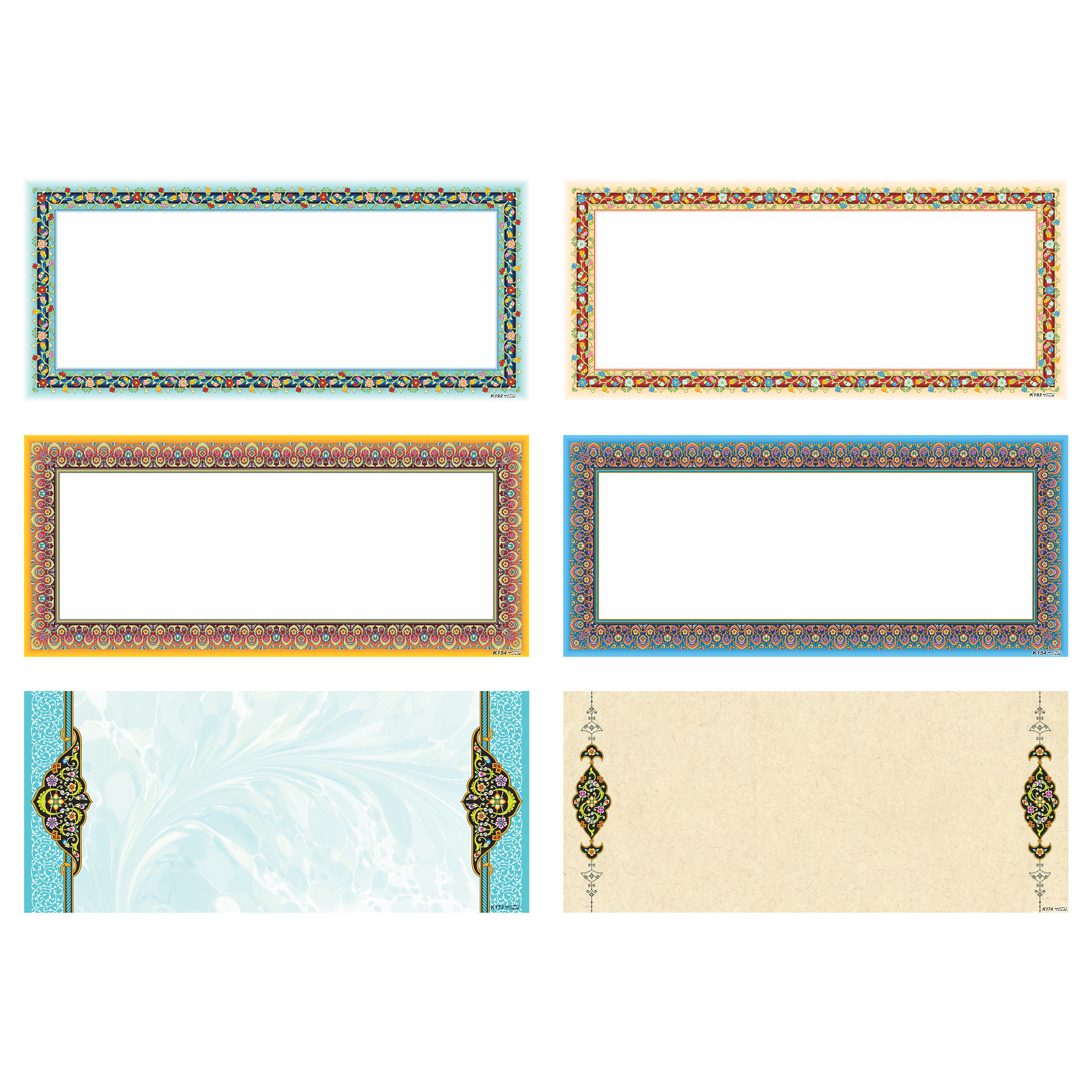 کاغذ تذهیب خانه تذهیب کد K 157X6 S مجموعه 100 عددی