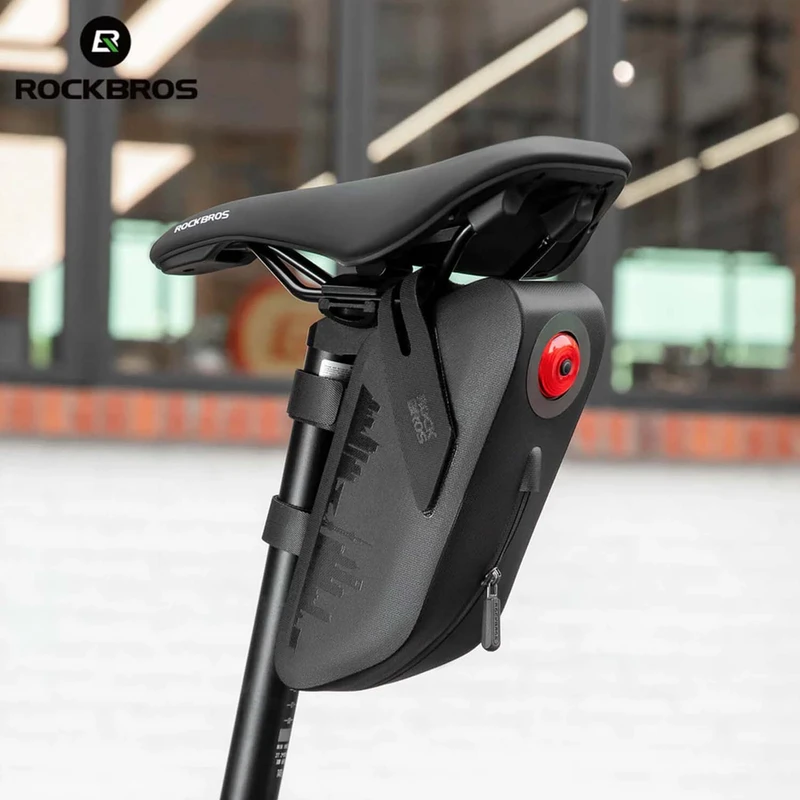 عکس شماره 2 : کیف زیر زین دوچرخه راک براس مدل چراغ دار کد 2050