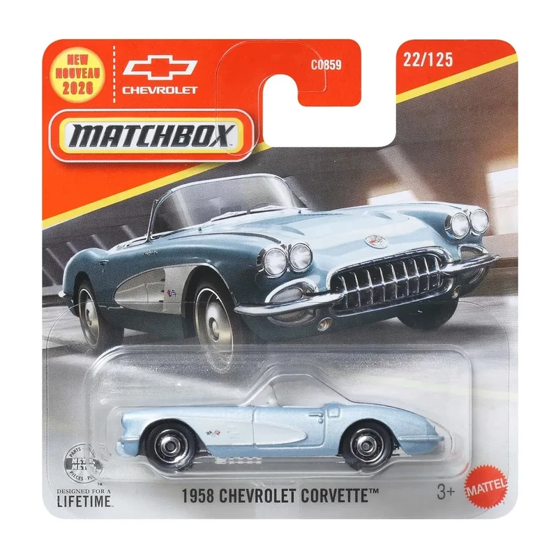 ماشین بازی ماتیل مدل Chevrolet شورلت طرح Corvette سال  1958 کد 22/125